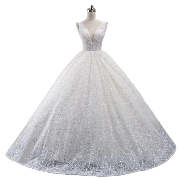 Glitter Wedding Ballgown Affordable Cheap Wedding Dress