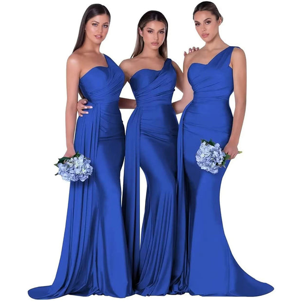 Satin bridesmaid/evening gown -Royal Blue