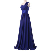 One shoulder bridesmaid gown NAVY