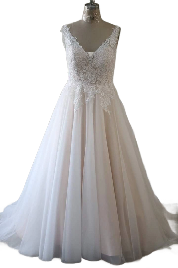 Boho Simiple Wedding Dress Tulle Wedding Gown