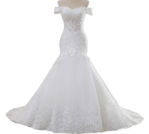 Affordable Mermaid Lace Wedding Gown