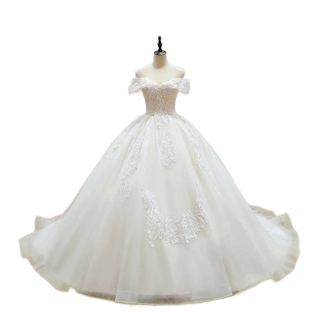 Simple Affordable Ballgown Wedding Dress