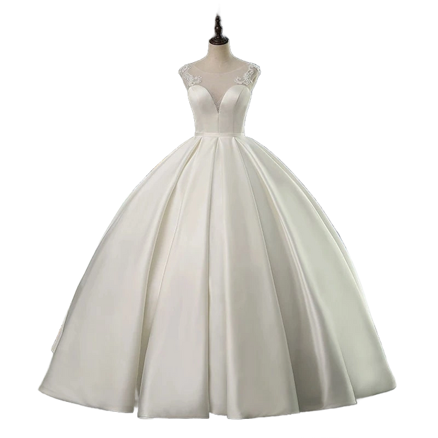 Satin Ballgown Wedding Dress