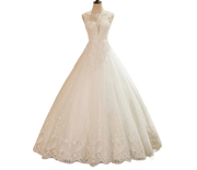 Affordable A-line wedding gown - Beautiful Lace and beadwork