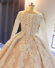 Long Sleeve Ballgown Princess Wedding Gown