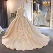 Long Sleeve Ballgown Princess Wedding Gown