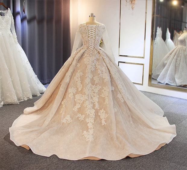 Long Sleeve Ballgown Princess Wedding Gown