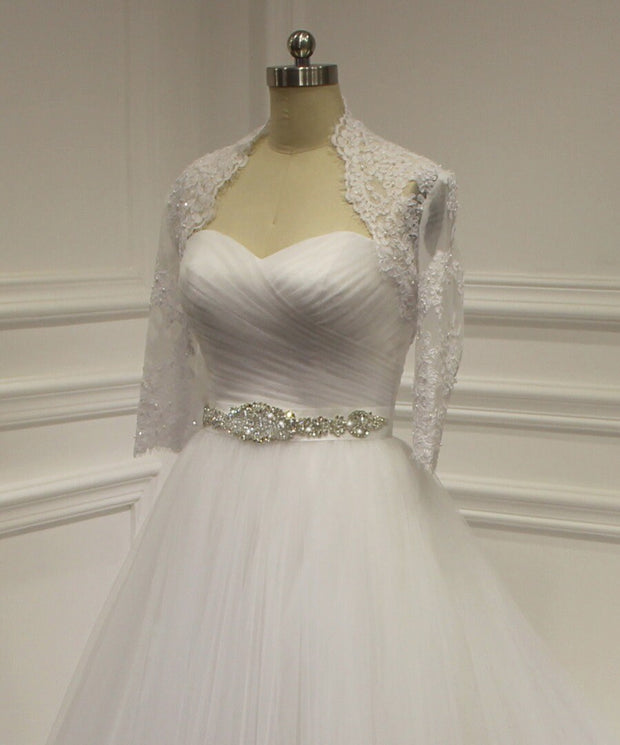 Aline wedding gown tulle and lace