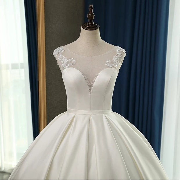 Satin Ballgown Wedding Dress