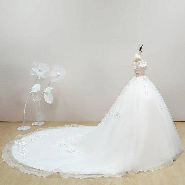 Simple Affordable Ballgown Wedding Dress