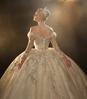 Fairytale Princess Affordable Ballgown Wedding Dress Lace and Crystals