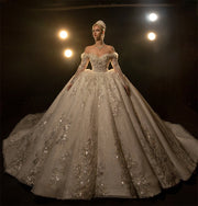 Fairytale Princess Affordable Ballgown Wedding Dress Lace and Crystals