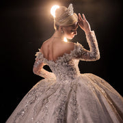 Fairytale Princess Affordable Ballgown Wedding Dress Lace and Crystals