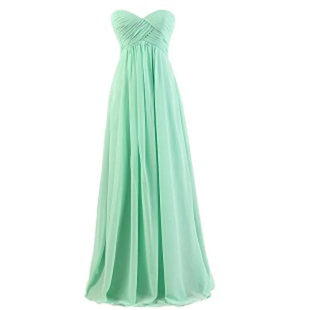 Strapless chiffon bridesmaid dresses - Mint green