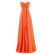 Strapless chiffon bridesmaid dresses - Orange